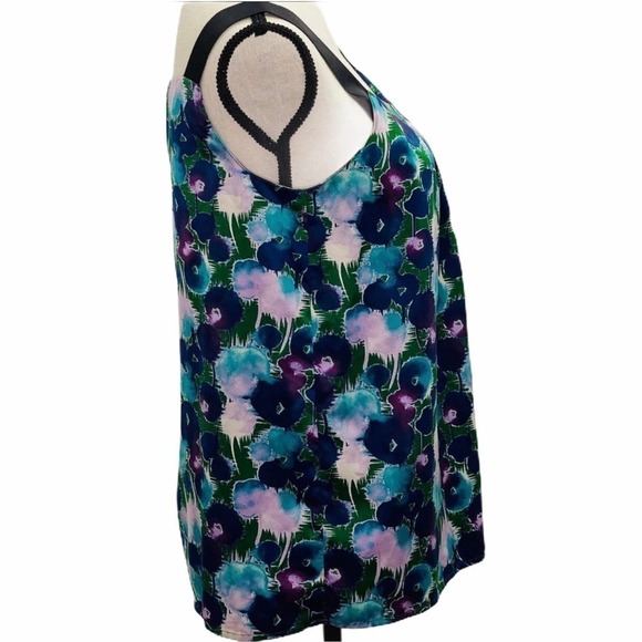 ANN Taylor LOFT Casual Floral Wide Strap Tank S - Picture 7 of 11